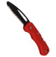 697 Rescue 2 knife - Black Inox - Blade Length: 8cm -Red Color KV-A697RSC-Y - AZZI SUB (ONLY SOLD IN LEBANON)